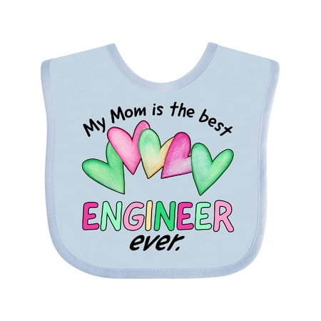 

Inktastic My Mom is the Best Engineer Ever Gift Baby Boy or Baby Girl Bib