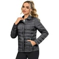 thumbnail image 6 of Little Donkey Andy Women's Quilted Puffer Jacket Lightweight Insulated Jacket Full Zip Thermal Padded Winter Coat with Pockets Carbon black S, 6 of 6