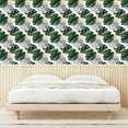 thumbnail image 3 of Ambesonne Floral Peel & Stick Wallpaper for Home, Monstera Leaves in 3 Tones, 13"x72", Emerald Off White and Camel, 3 of 5