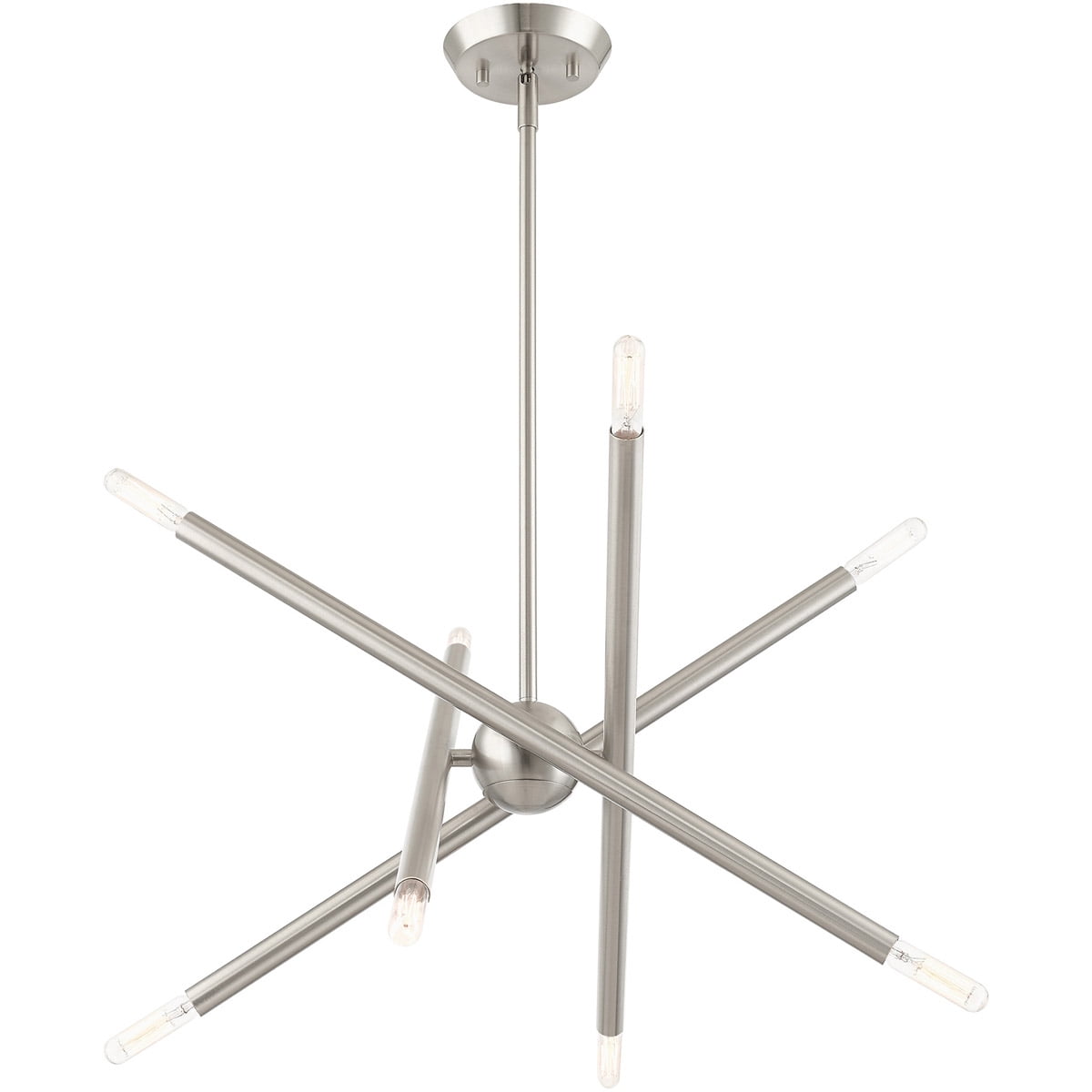 8 Light Brushed Nickel Chandelier with Steel base material