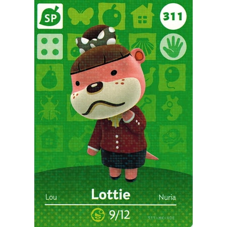 nintendo animal crossing happy home designer amiibo card lottie 311/400 usa version