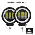 thumbnail image 2 of Par Barras De Led 3'' Redondas Ojos Ángel Universal 4x4 Moto, 2 of 8