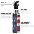thumbnail image 3 of ALAZA Retro American Flag Water Bottle Insulated Flask Stainless Steel Straw Lid 20 oz, 3 of 6