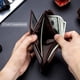 thumbnail image 5 of BULLCAPTAIN Cartera de Cuero Genuino con Bloqueo RFID de Gran Capacidad Negro QB-027, 5 of 12