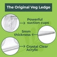 Window Garden LLC | Double Veg Ledge - Window Shelf For Plants, Clear Acrylic Shelves - Suction Cup Indoor, 8.78" x 4.8"