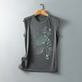 thumbnail image 2 of Pompotops Women's O-Neck Sleeveless Print Tops, 2 of 3