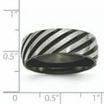 thumbnail image 6 of Titanium 8mm Black IP-plated Swirl Brushed & Polished Band, 6 of 11