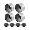 thumbnail image 1 of Unique Bargains 4pcs 2.44' Trailer Axle Dust Cap Cup Grease Cover with 4pcs Rubber Plugs Set for Trailer Camper RV, 1 of 6