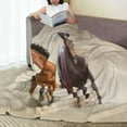 thumbnail image 6 of Fuzoiu Horses free run on desert Print Ultra-Soft Micro Fleece Blanket,All Seasons Flannel Throw, Lightweight Blanket for Bed, Sofa, Couch, Movie Night, Camping, and Travel-40"x30", 6 of 7