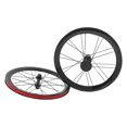 thumbnail image 2 of Juego de ruedas de bicicleta de montaña de aleación de aluminio, juego de ruedas de bicicleta plegable de 16 pulgadas, 11 velocidades delanteras, 2 traseras, 4 rodamientos, color negro, 2 of 10