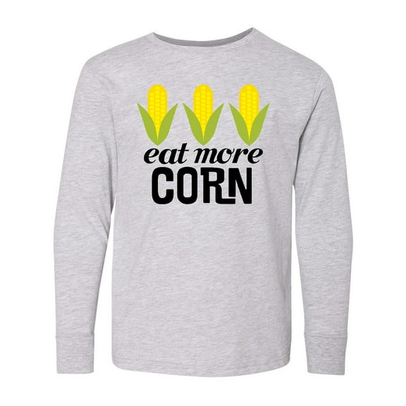 Inktastic Eat More Corn Long Sleeve Youth T-Shirt
