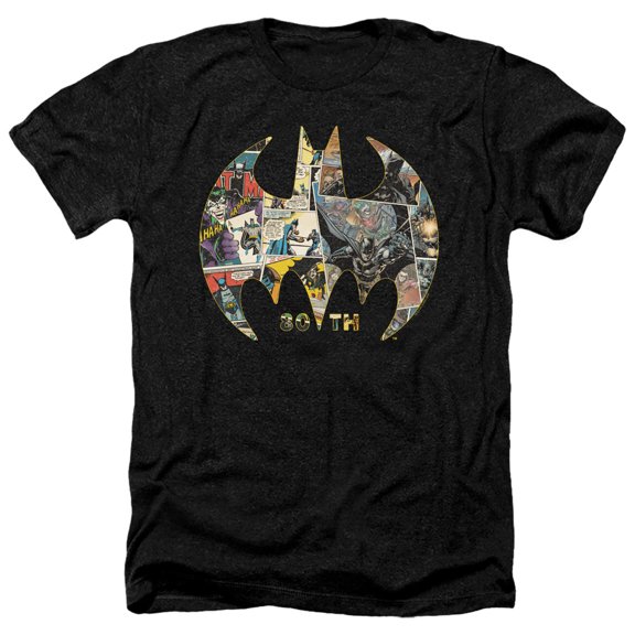 Batman - 80Th Shield - Heather Short Sleeve Shirt - X-Large