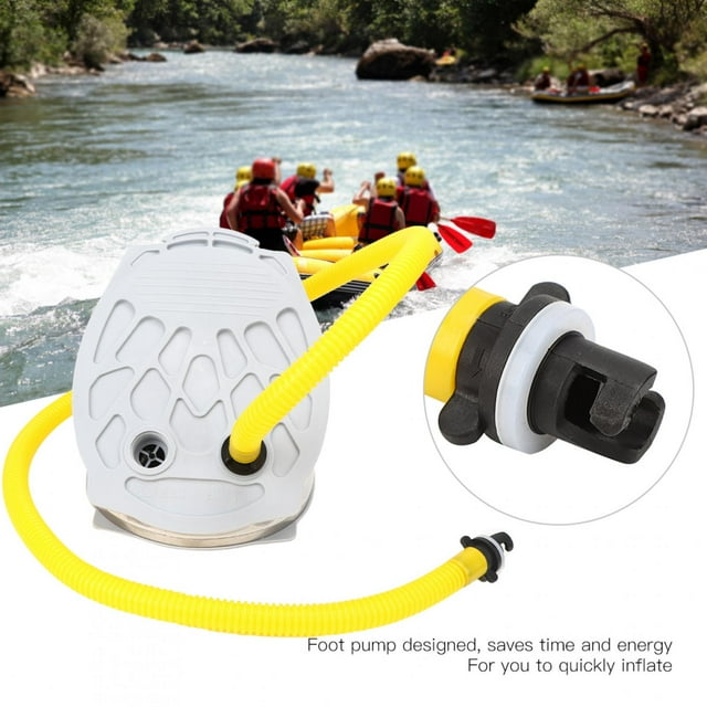 QIILU Inflatable Boat Accessory,Foot Air Pump,Portable Foot Air Pump Compact Plastic for Fishing Inflatable Boat Rubber Dinghy Kayak