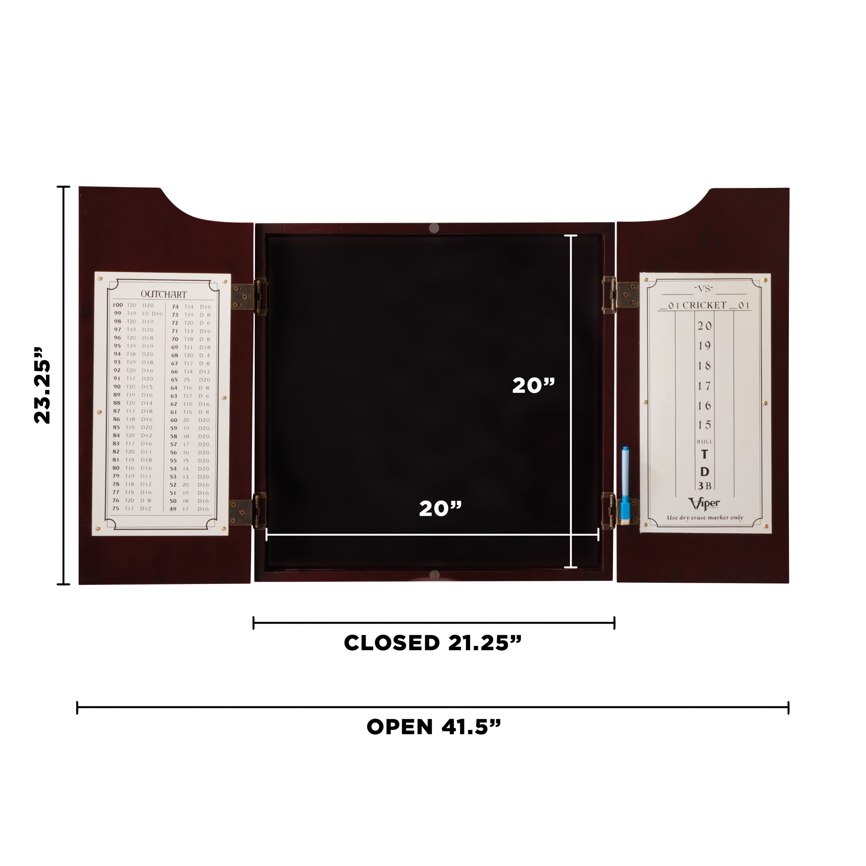 Viper Hudson Steel Tip Dartboard Cabinet with Scoreboard, Mahogany -  Walmart.com