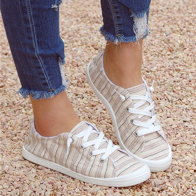 Zapatos de lona de corte bajo Zapatos planos casuales para estudiantes de la versión coreana perezosa de un pie Wmkox8yii FOPL641
