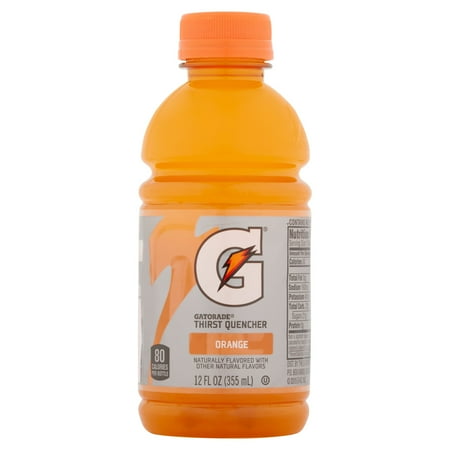 Gatorade G Orange Thirst Quencher Sports Drink, 12 fl oz, 12