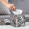 thumbnail image 3 of Honeii 's Leopard And Zebra for Leather Square Tissue Box Cover Holder: A Stylish Organizer for Tabletops, Bathrooms, Cars & Offices, 3 of 5