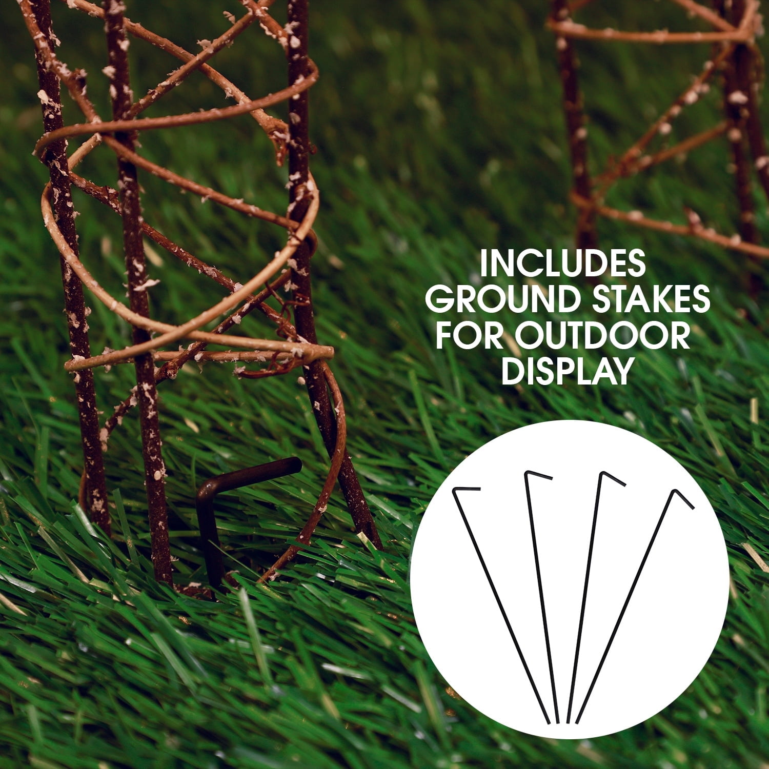 Alpine Corporation Outdoor Holiday Rattan Reindeer with LED Lights