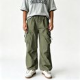 thumbnail image 2 of Men's Cargo Pants Comfort Expandable Waist Multi Utility Pockets Outdoor Walking Pants S-XL, 2 of 8