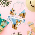 thumbnail image 6 of Corgi Dog Women's Bikini Set with Detachable Sponge and Adjustable Strap, Two-Pack, Ideal for Swimming Suit Beach Vacation!, 6 of 6