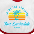 thumbnail image 4 of Inktastic Summer Enjoy the Sunshine Fort Lauderdale Florida in Blue Boys or Girls Baby Bib, 4 of 4