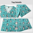 thumbnail image 2 of VIAOLI Women's Christmas Print Scrub Top - V-Neck Top with Pockets & Split Hem, 13 Colors, 2 of 5