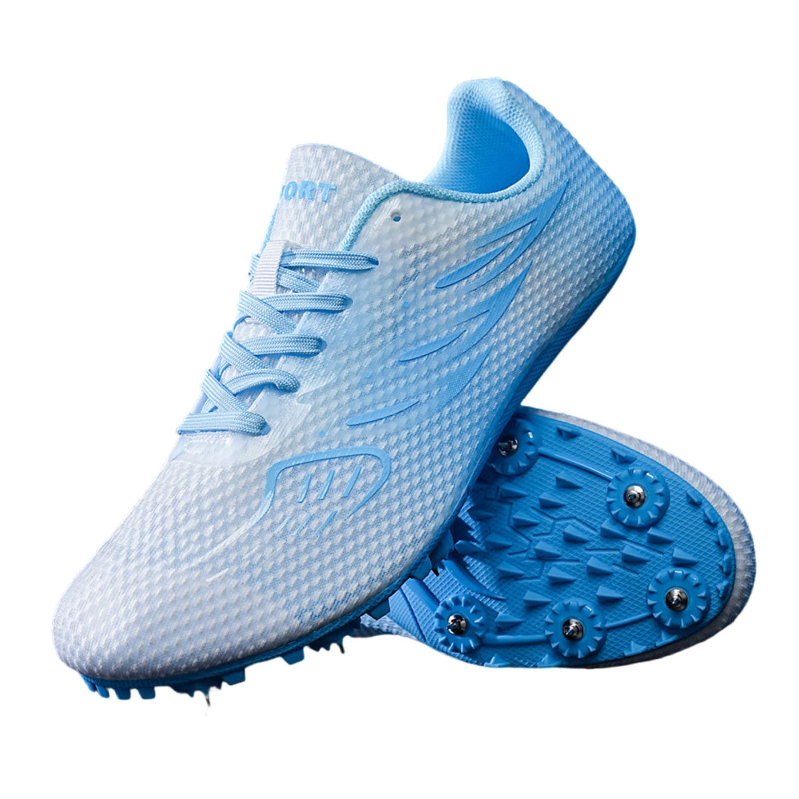 Win s Way Men's Track and Field Sprint Shoes, 8-Nails Professional Athletic Running Sneakers