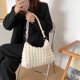 thumbnail image 3 of Bolsa Bolsos para axilas de celosía de color sólido retro para mujer Bolsos grandes para mujer, 3 of 5