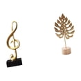 thumbnail image 6 of CoudarTitie Music Note Sculpture Desktop Figurine Metal Leaf Statue Leaf Decoration Artistic Ornament Creative Resin Iron Wood Modern Design Suitable for Office H, 6 of 8