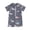 2 Grey, variant on REDARER Boys Pastel Dinosaur Print Rash Guard, Gray Short Sleeve One Piece Swimsuit UPF 50 ,18-24 Months