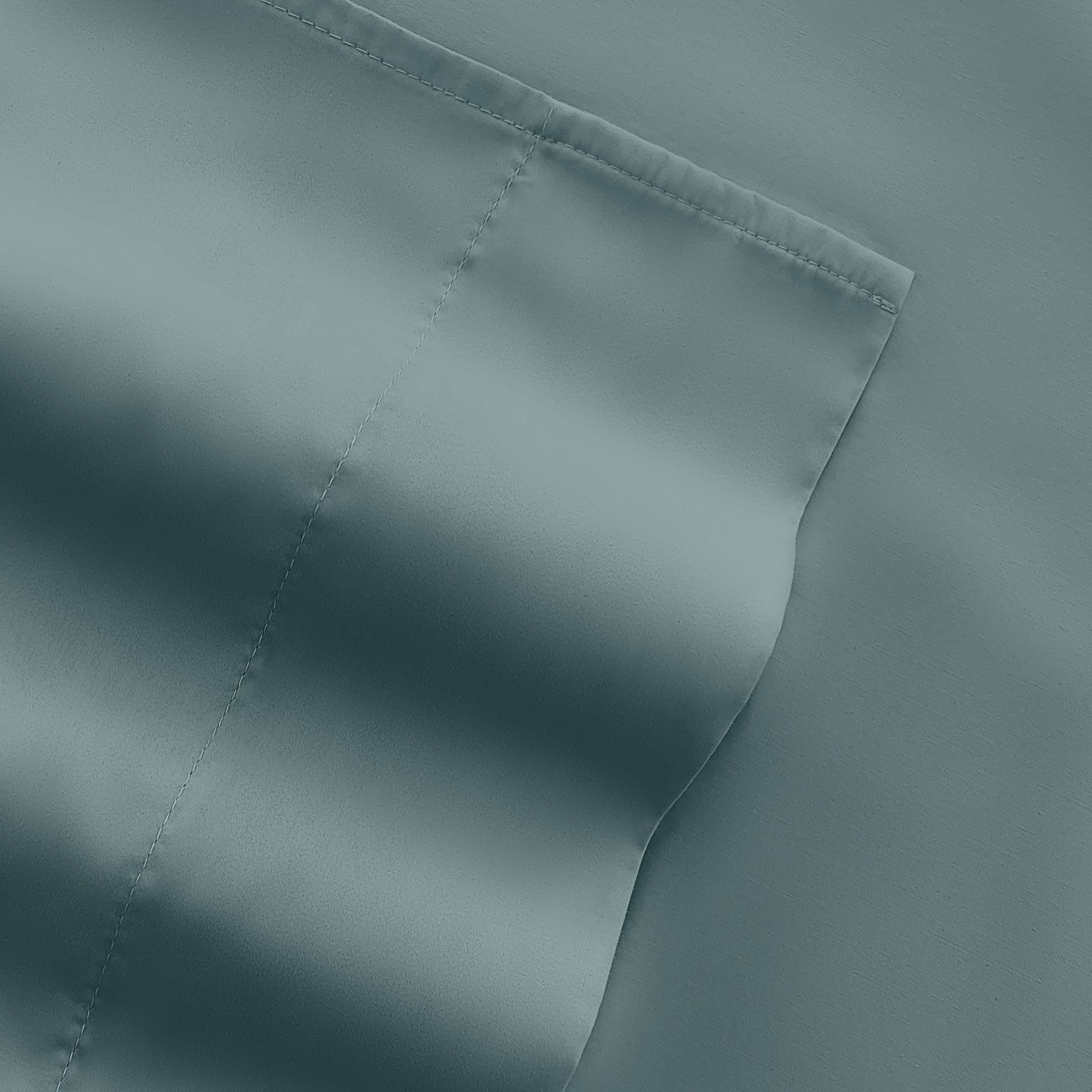 King, Ocean Solid Microfiber 6 Piece Bed Sheet Set, by Noble Linens