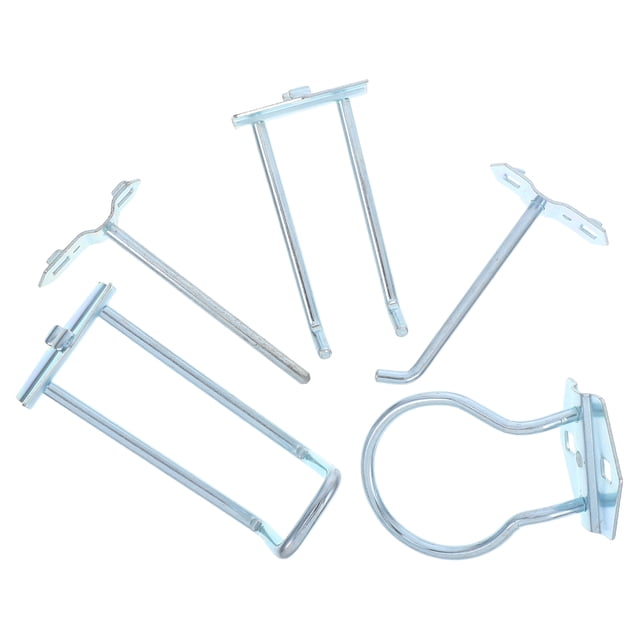 5 Pcs Crochets de Panneau Perforé en Métal Robuste Rangement d'Outils Support de Panneau Perforé Accessoires de Crochet de Panneau Perforé pour Établi de Garage Maison