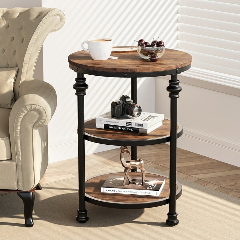 Rustic metal end tables discount