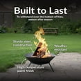 thumbnail image 4 of 22 in Raised Cast Iron Fire Pit Bowl with Stand, Weather-Resistant, 4 of 10