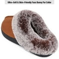 thumbnail image 5 of HomeTop Women's Classic Microsuede Memory Foam Slippers Durable Rubber Sole with Warm Faux Fur Collar, 5 of 8