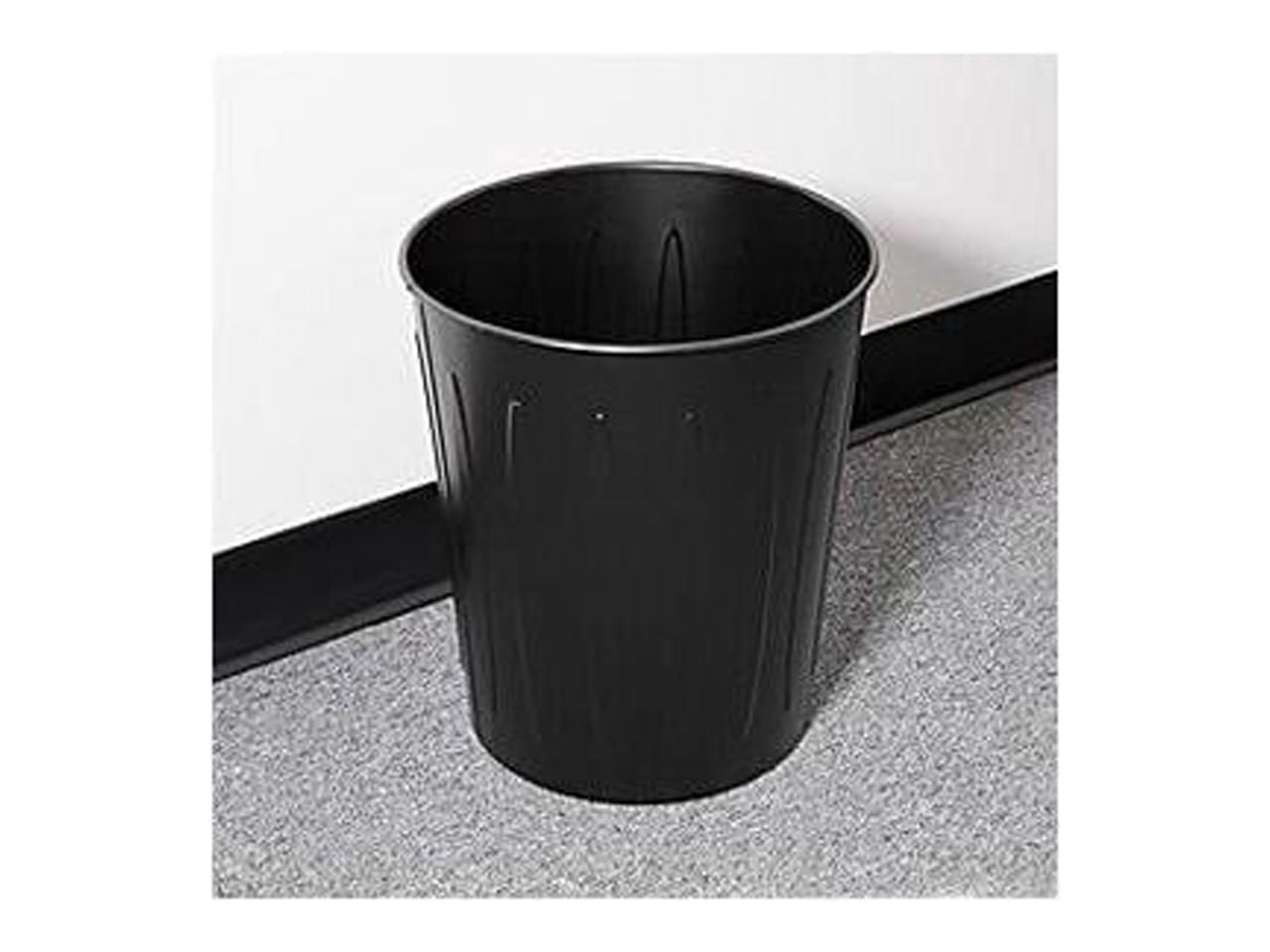 Genuine Joe 6-Gallon Fire-Safe Trash Can, Black