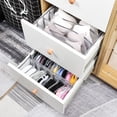 thumbnail image 3 of SEARCHI Foldable Clothes Organizer Box, Mesh Closet Underwear Storage Bins, Grey Washable Folded Wardrobe Drawer Dividers Set, 6/7/11 Compartment/Grids for Clothing Socks Jeans Pants Ties Scarves Bras, 3 of 7