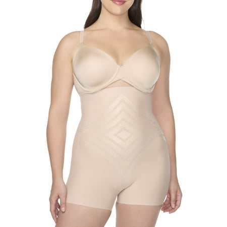 Cupid Women’s LYCRA FitSense®print technology, Firm Control Shapewear, High-Waist Shaping Boyshort, Sizes M-2XL
