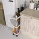 thumbnail image 5 of Carrito de almacenamiento SIMPLE HOUSEWARE de 3 niveles, delgado y estrecho, blanco, 5 of 9