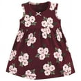 thumbnail image 5 of Hudson Baby Girls Cotton Dress and Cardigan Set, Burgundy Floral, 3 Toddler, 5 of 5