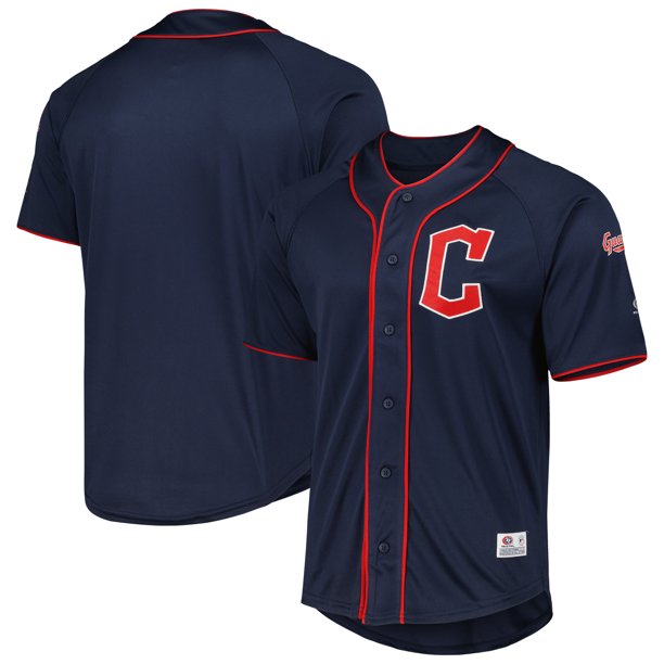 Men's Navy Cleveland Guardians ButtonUp Baseball Jersey