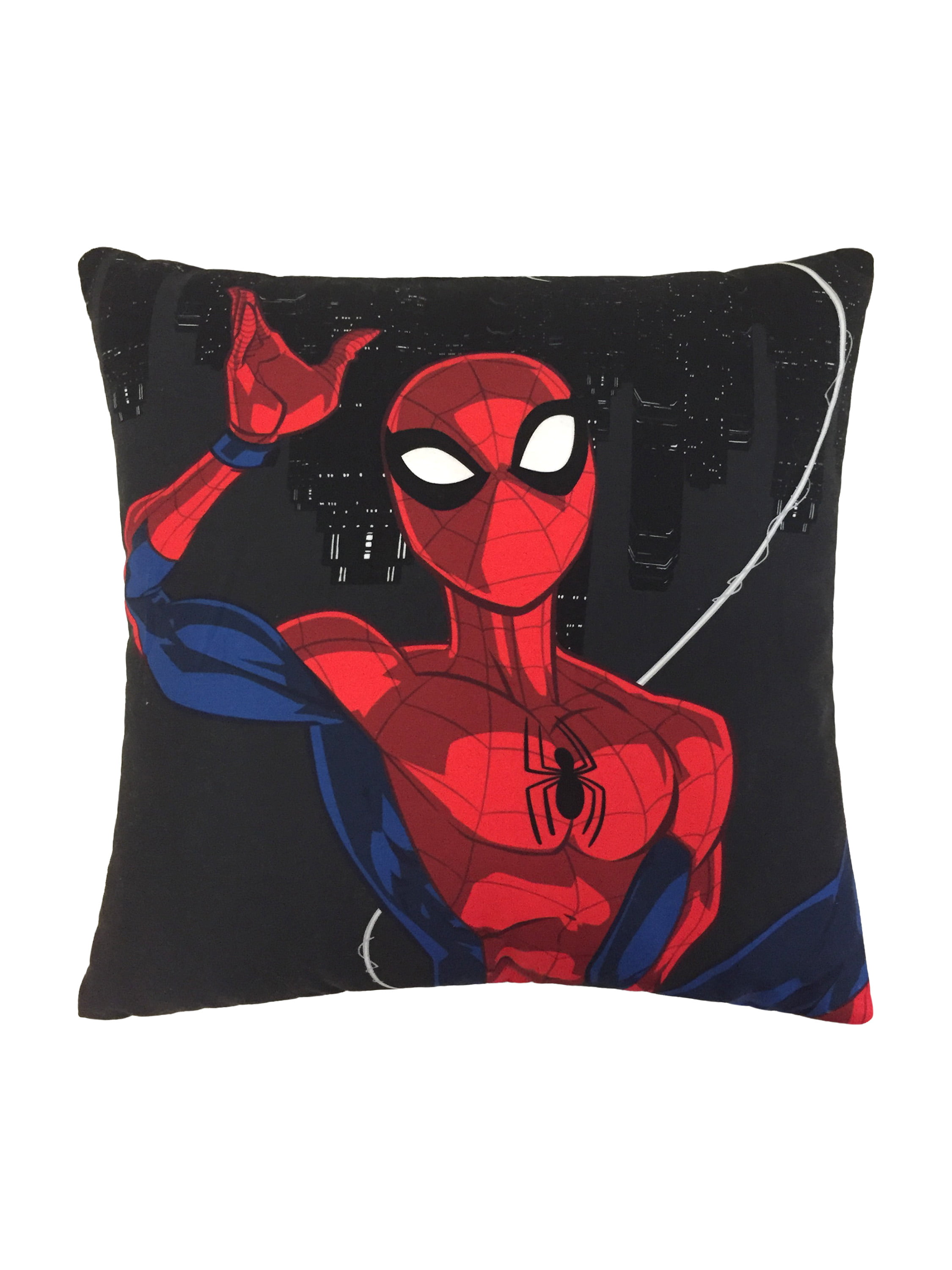 Spider-Man 3pc Throw Blanket, Pillow & Storage Cube Set, Red/Blue 