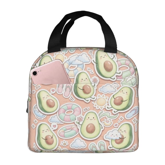 Avocado Lunch Bag, Insulated Lunch Tote For Women And Men, Reusable Cooler Bag For Work, Travel And Daily Use