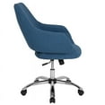 thumbnail image 2 of Home Office Mid-Back Office Chair with Wrap Style Arms in Blue Fabric, 2 of 4