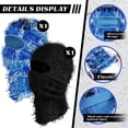 thumbnail image 3 of Viworld 2 Pack Distressed Balaclava Ski Mask Full Face Knitted Balaclava Windproof Cool Ski Mask for Cold Weather, Black, Blue, 3 of 7