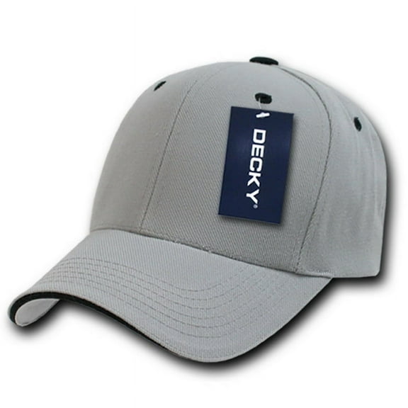 Decky 2003 Sandwich Visor Baseball Caps, Grey/Blk