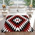 thumbnail image 3 of Aztec Southwest Flannel Blanket for Bed,Travel and Camping, Vintage Abstract Red Black Geometric Rustic Super Soft Cozy Blanket for All Seasons 60"x80", 3 of 7