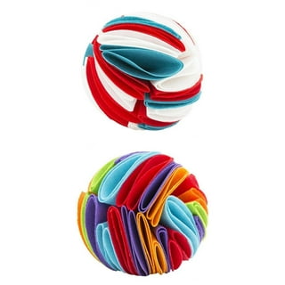 Snuffle Ball, Enrichment Toy for Dogs, Fun Ball Toy for Pets Multicolour  Bold & Bright Washable 