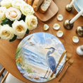 thumbnail image 2 of Coastal Birds Round 13 Inch Placemats Set of 8, Blue Sky Heron Seabird Tropical Beach HeatResistant Non Slip Place Mats for Dining Table, Wipeable Braided Kitchen Table Mats for Housewarming, 2 of 9