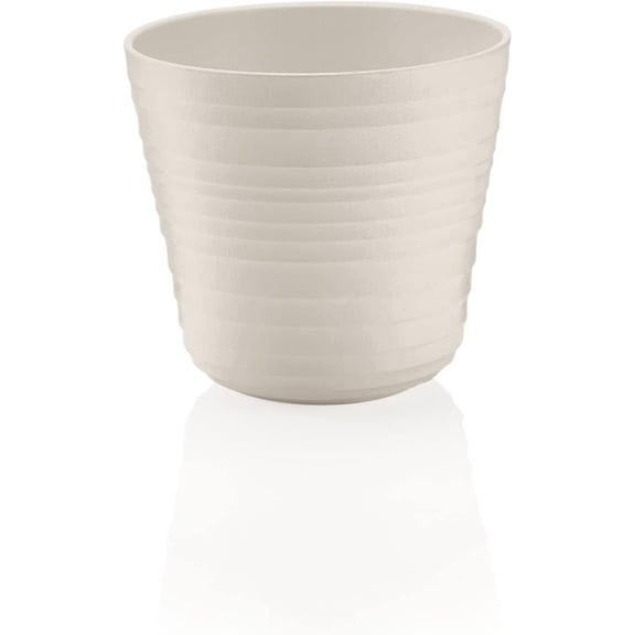 Guzzini Planter Pot Recycled Plastic White Tierra 2-Pieces